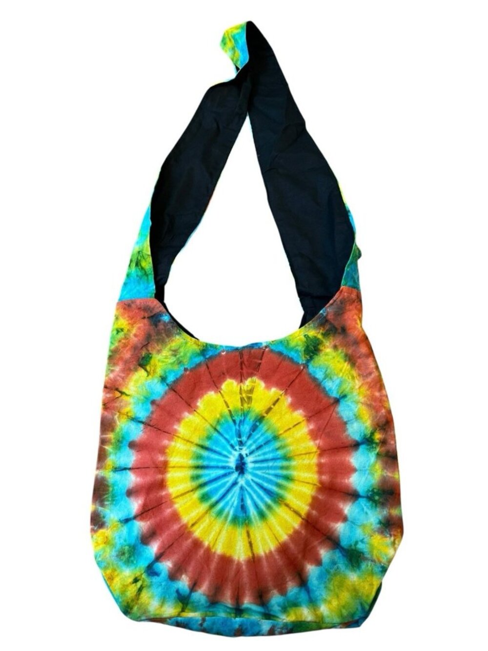 Tie Dye Sling Bag Crossbody Hobo Hippie Festival Colorful Nepal Bohemian NWT